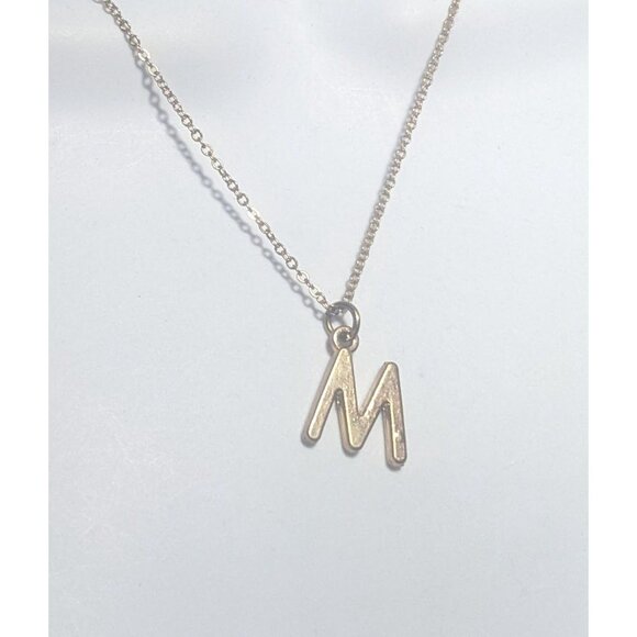 Gold Letter M Necklace - Picture 4 of 7
